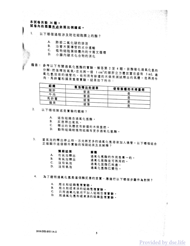 真题 Paper 1(中文)