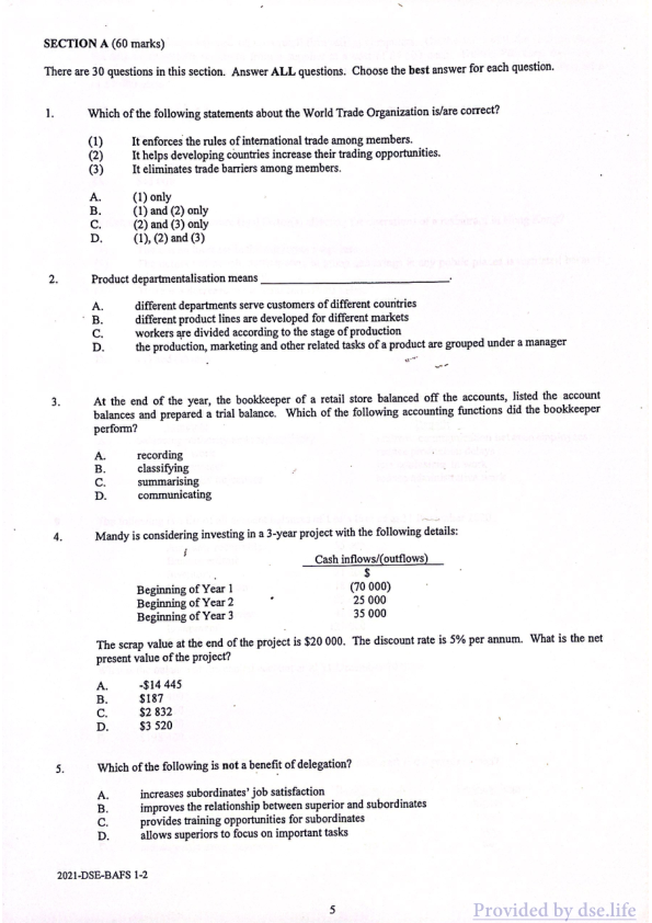 真题 Paper 1(英文)